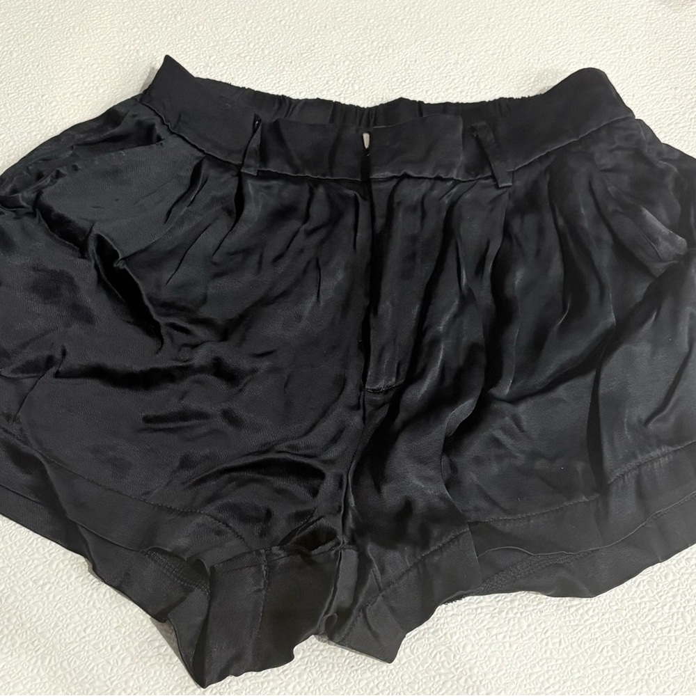 Free People Roma Satin Black Women's Shorts size Small
